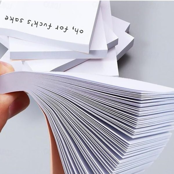 Funny Sticky Note Gift, What The Fucks Sticky Notepad Novelty Notepads, Funny Sassy Rude Desk Accessory Gifts for Friends, Co-Workers, Boss 2024 - US