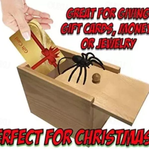 Halloween Gift Spider in a Box Gag Gift Spider Scare Prank Box, Hilarious Wooden Scare Box,Handmade Fun Joke Scarebox Toy 2024 - US $6.99