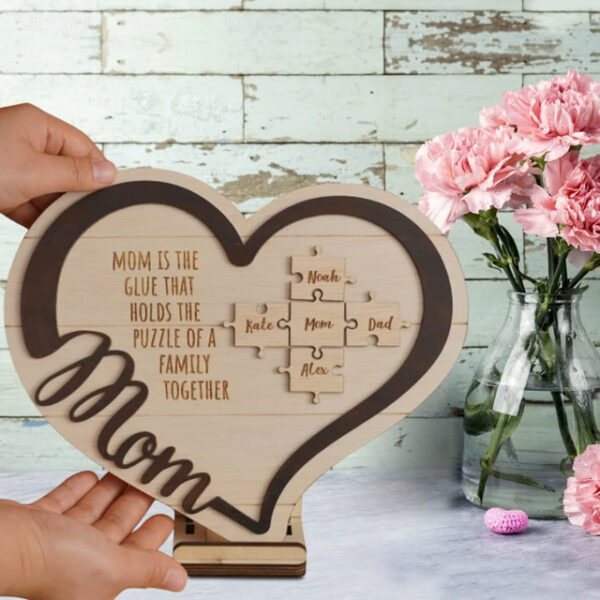 Mother's Day Creative Wooden Love Puzzle Personalized Festival Gift Wooden Craft Decoration 2025 - US $49.99