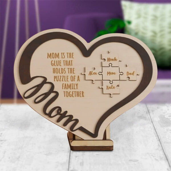 Mother's Day Creative Wooden Love Puzzle Personalized Festival Gift Wooden Craft Decoration 2025 - US $49.99