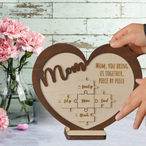 Mother's Day Creative Wooden Love Puzzle Personalized Festival Gift Wooden Craft Decoration 2025 - US $49.99