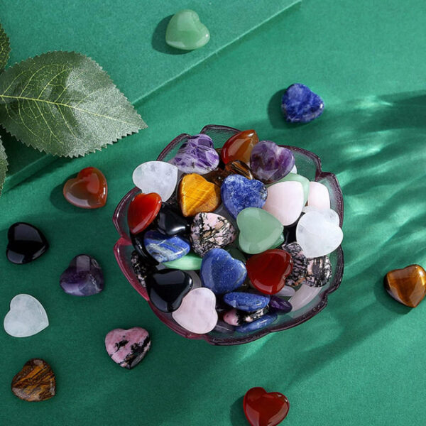 Mother's Day Crystal Stone Gift Box Featuring Rose Quartz, Purple Amethyst, Polished Love Stone, and Palm Natural Gemstones for a Timeless Expression