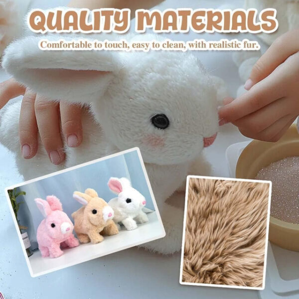 My Realistic Bunny Toy, Interactive Bunny Easter Decoration Realistic Bunny Gift for Kids- Jumping, Twitching, and Shaking Ears, Bunny Realistic Bunny