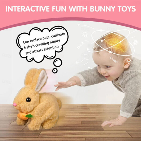 My Realistic Bunny Toy, Interactive Bunny Easter Decoration Realistic Bunny Gift for Kids- Jumping, Twitching, and Shaking Ears, Bunny Realistic Bunny