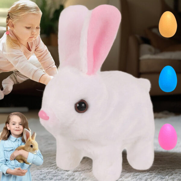My Realistic Bunny Toy, Interactive Bunny Easter Decoration Realistic Bunny Gift for Kids- Jumping, Twitching, and Shaking Ears, Bunny Realistic Bunny