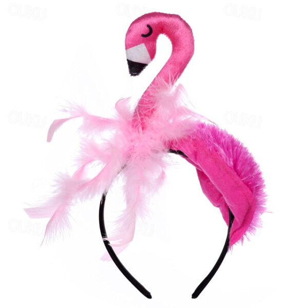 New Halloween Decorations Flamingo Hairbands Birthday Parties Children's Headwear Cosplay Performance Props 2025 - US $46.99