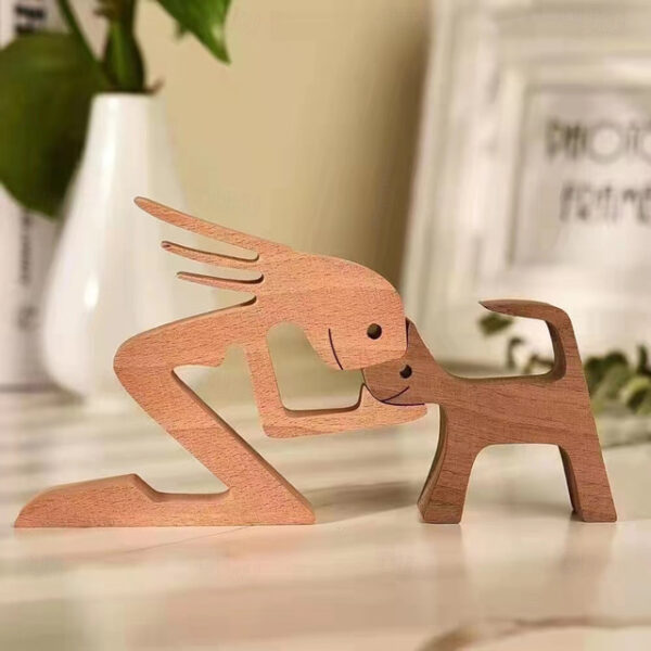 New Product Puppy Family Ornaments Wooden Crafts Ornaments Tabletop Ornaments Creative Decorative Animal Ornaments 2025 - US $12.49