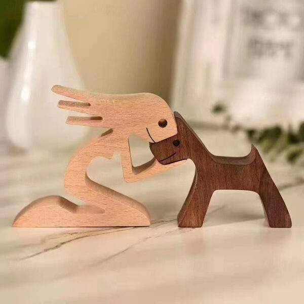 New Product Puppy Family Ornaments Wooden Crafts Ornaments Tabletop Ornaments Creative Decorative Animal Ornaments 2025 - US $12.49