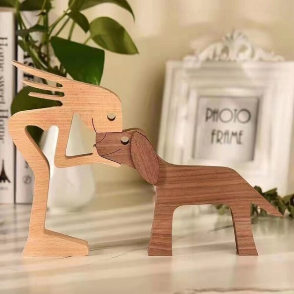 New Product Puppy Family Ornaments Wooden Crafts Ornaments Tabletop Ornaments Creative Decorative Animal Ornaments 2025 - US $12.49