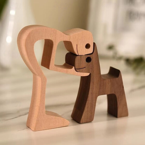 New Product Puppy Family Ornaments Wooden Crafts Ornaments Tabletop Ornaments Creative Decorative Animal Ornaments 2025 - US $12.49