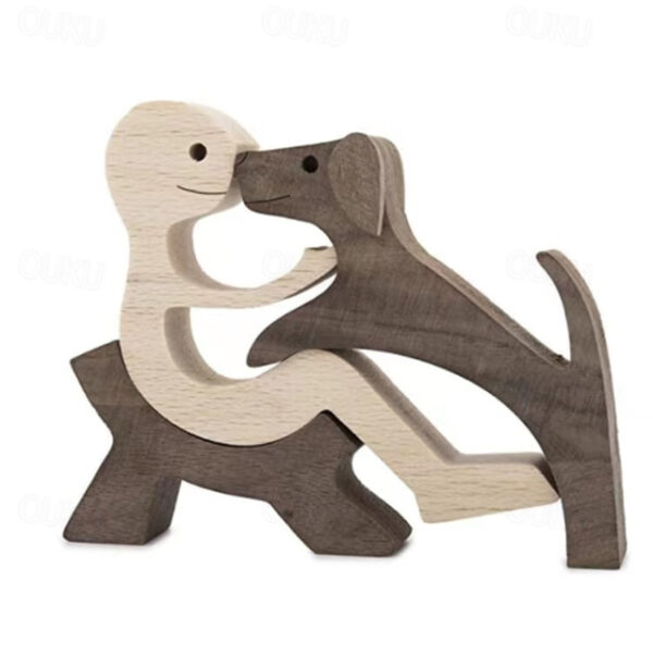 New Product Puppy Family Ornaments Wooden Crafts Ornaments Tabletop Ornaments Creative Decorative Animal Ornaments 2025 - US $12.49