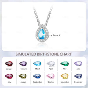 Personalized Birthstone Necklace Custom Best Gift for Mom - Custom Pendant Gift for Mom, Wife, Girlfriend – Unique Mother's Day, Valentine's Day, Anni