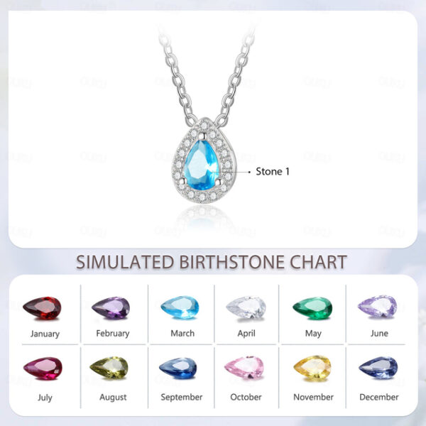 Personalized Birthstone Necklace Custom Best Gift for Mom - Custom Pendant Gift for Mom, Wife, Girlfriend – Unique Mother's Day, Valentine's Day, Anni