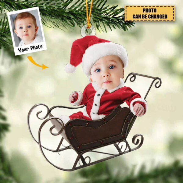 Personalized Photo Christmas Ornaments Acrylic 2D Custom Baby Face Christmas Tree Ornaments Xmas Decoration Hanging Pendant Gifts 2024 - US $6.99