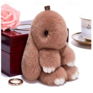 Plush Hanging Rabbit Pendant – Floppy Ear Bunny Keychain with Imitation Otter Fur, Mini Cute Rabbit Charm for Backpacks 2025 - US $5.99