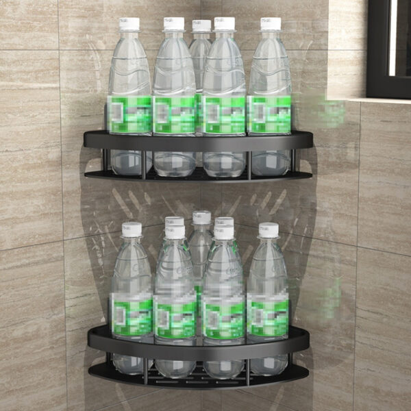 Shower Caddy Bathroom Triangle Basket Suction Cup Wall Type Space Aluminum Shower Room Triangle Non Perforated Toilet Corner Shelf 2025 - US $20.99