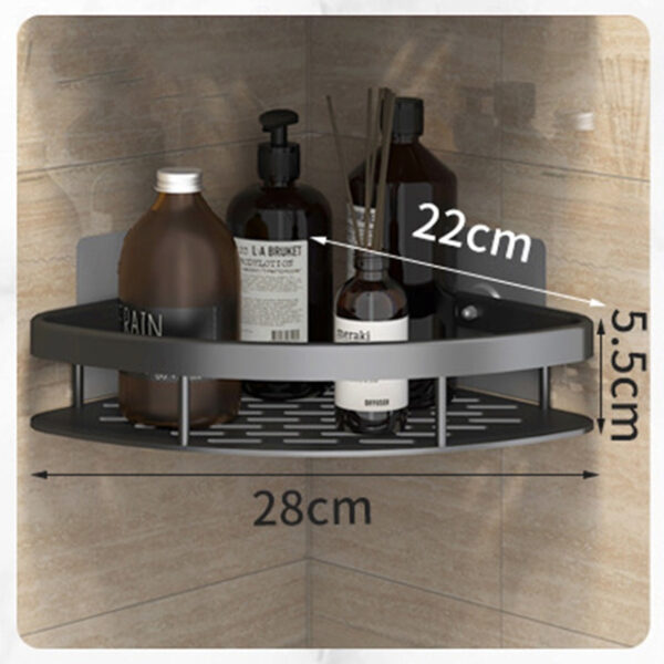 Shower Caddy Bathroom Triangle Basket Suction Cup Wall Type Space Aluminum Shower Room Triangle Non Perforated Toilet Corner Shelf 2025 - US $20.99