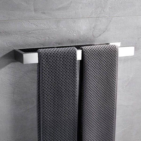 Towel Bar,Self Adhesive Wall Mounted 304 Stainless Steel Single Bar Matte Black Silvery Bathroom & Kitchen Decoration 2025 - US $25.99