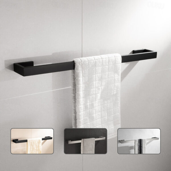 Towel Holder Wall Mounted 304 Stainless Steel Towel Rack Bathroom Shelf Modern Style Towel Bar 50cm/60cm(Black/Brushed Nickel/Chrome) 2025 - US $45.99