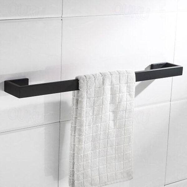 Towel Holder Wall Mounted 304 Stainless Steel Towel Rack Bathroom Shelf Modern Style Towel Bar 50cm/60cm(Black/Brushed Nickel/Chrome) 2025 - US $45.99