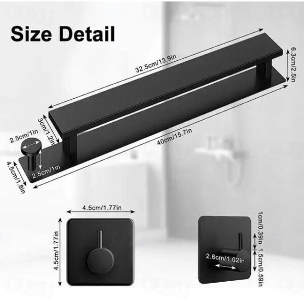 Towel Rack for Rolled Towels, Towel Rack for Bathroom,Wall Mounted Metal Bathroom Organizer, Bath Towel Holder Wall for Modern Small Space Bathroom To