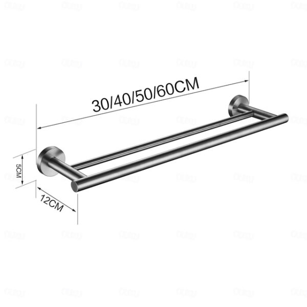 Towel Rack Wall Mounted Stainless Steel Towel Bar 2-tier Towel Rail (Golden/Chrome/Black/Brushed Nickel) 2025 - US $35.99