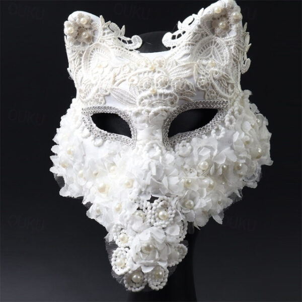 Venice Carnival Cat Mask Black Masquerade Graduation Party Accessories Women Elegant Halloween Cosplay Masks 2025 - US $22.99