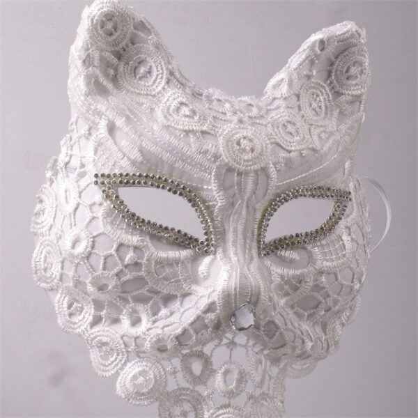 Venice Carnival Cat Mask Black Masquerade Graduation Party Accessories Women Elegant Halloween Cosplay Masks 2025 - US $22.99