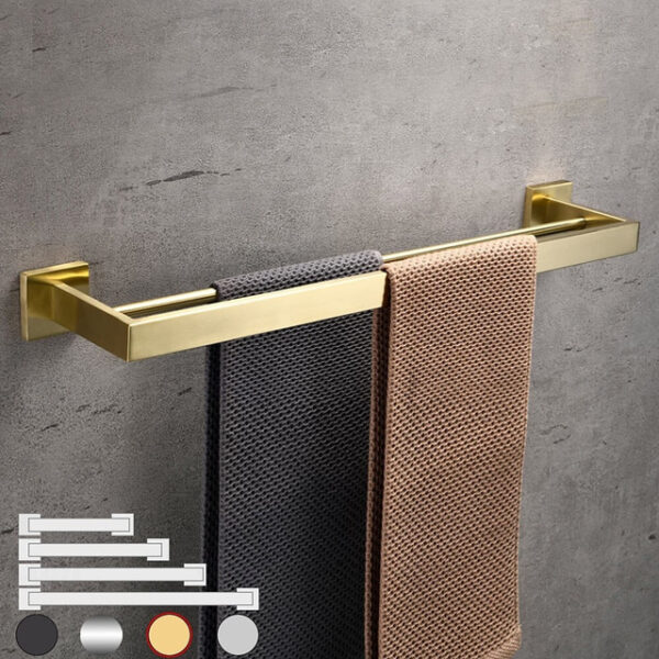 Wall Mounted Towel Rail Towel Rack Holder for Bathroom,Stainless Steel Tower Bar Bathroom Hardware Accessories Towel Bar 30-60cm(Black/Chrome/Golden/B