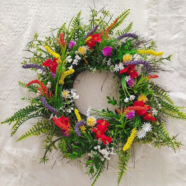 Wild Flower Garland Spring And Summer Garland Front Door Simulation Dry Flower Garland Plant Immortal Flower 45Cm 2025 - US $25.99