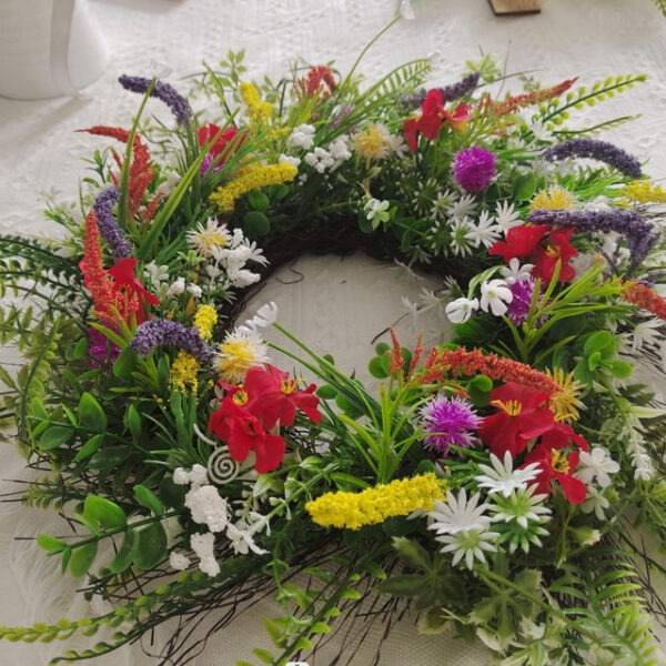 Wild Flower Garland Spring And Summer Garland Front Door Simulation Dry Flower Garland Plant Immortal Flower 45Cm 2025 - US $25.99