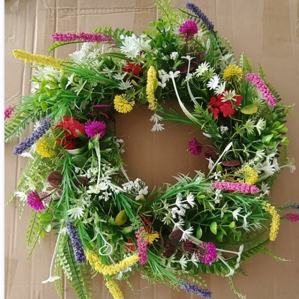 Wild Flower Garland Spring And Summer Garland Front Door Simulation Dry Flower Garland Plant Immortal Flower 45Cm 2025 - US $24.99