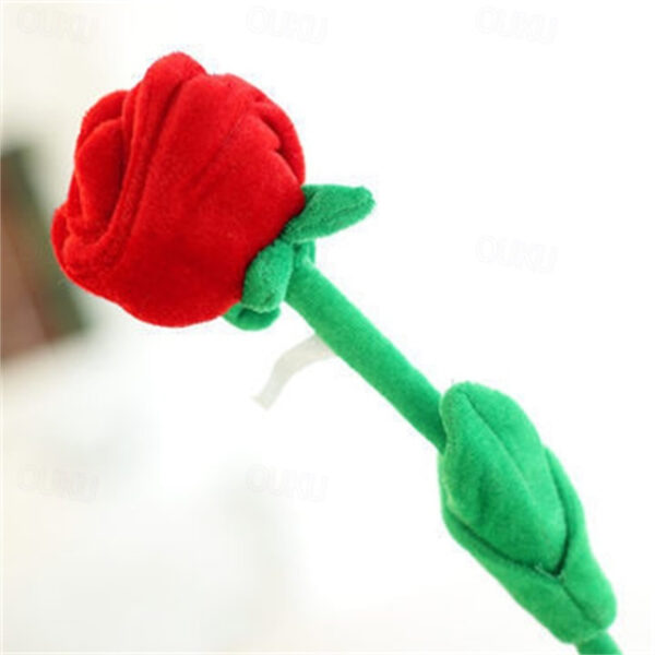 Women's Day Gifts 10 Pcs Plush Rose Flower Stuffed Rose Flower Bendable Stems Plush Bouquet Toy Soft Rose Flower 12.6 Inch For Graduation 2022 Mother'