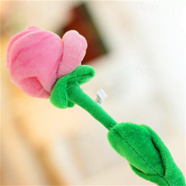 Women's Day Gifts 10 Pcs Plush Rose Flower Stuffed Rose Flower Bendable Stems Plush Bouquet Toy Soft Rose Flower 12.6 Inch For Graduation 2022 Mother'