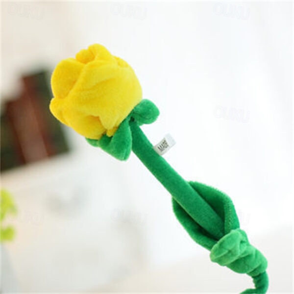 Women's Day Gifts 10 Pcs Plush Rose Flower Stuffed Rose Flower Bendable Stems Plush Bouquet Toy Soft Rose Flower 12.6 Inch For Graduation 2022 Mother'