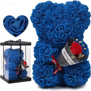 Women's Day Gifts TEDDY Day Rose Eternal Flower Valentine's Day Birthday Gift to Girlfriend Rose Bear with Flower Gift Flower Mother's Day Gifts for M