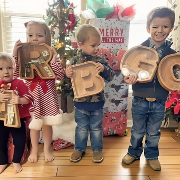 Wooden Letter Piggy Bank 26 Alphabets Wooden Coin Piggy Bank Christmas Birthday Toy Gift Home Decoration for Kids 2025 - US $12.99