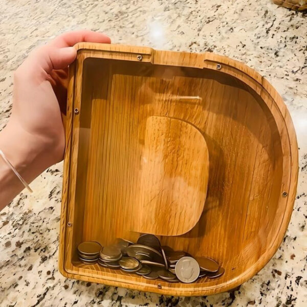 Wooden Letter Piggy Bank 26 Alphabets Wooden Coin Piggy Bank Christmas Birthday Toy Gift Home Decoration for Kids 2025 - US $12.99